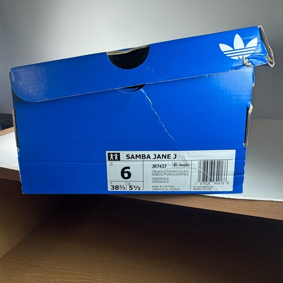 Adidas Samba Black White Velcro Women’s Size 7 Sneakers Mary Jane Shoes - Picture 12 of 12